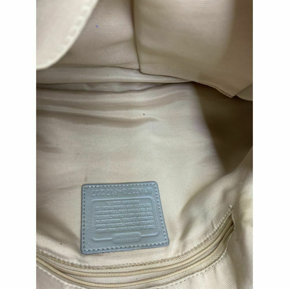 COACH Medium/ Large Leather White Shoulder Bag