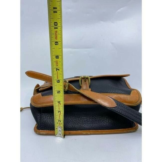 dooney and bourke vintage black orange leather cross body bag