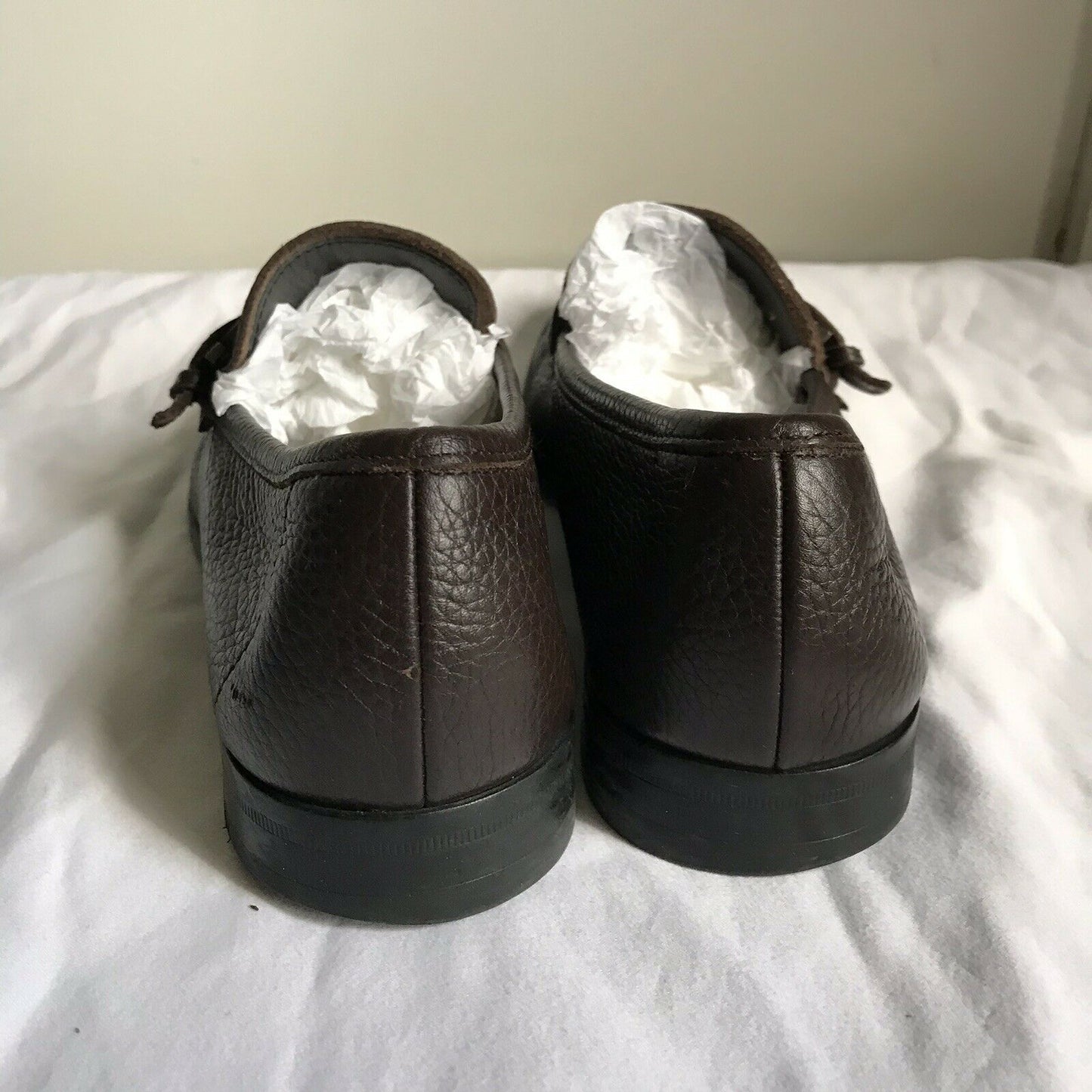 Salvatore Ferragamo Brown Pebbled Leather Size 7