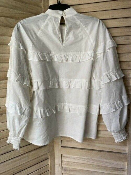Nicole Miller White Small Msrp Blouse