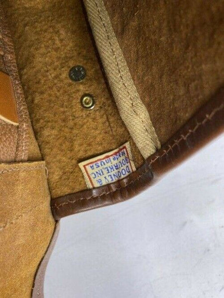 Dooney and Bourke ostritch flap brown leather cross body bag