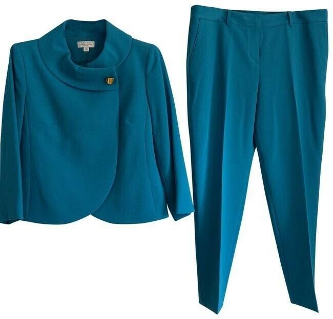 elie tahari teal w set pants in msrp activewear outerwear