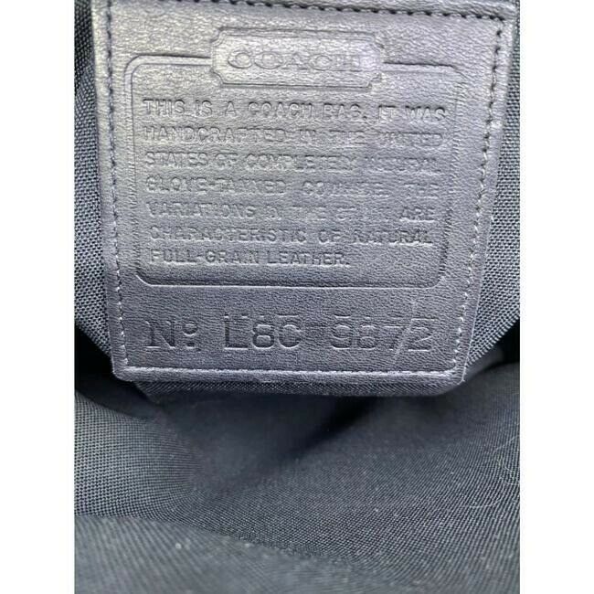 coach vintage black leather shoulder bag