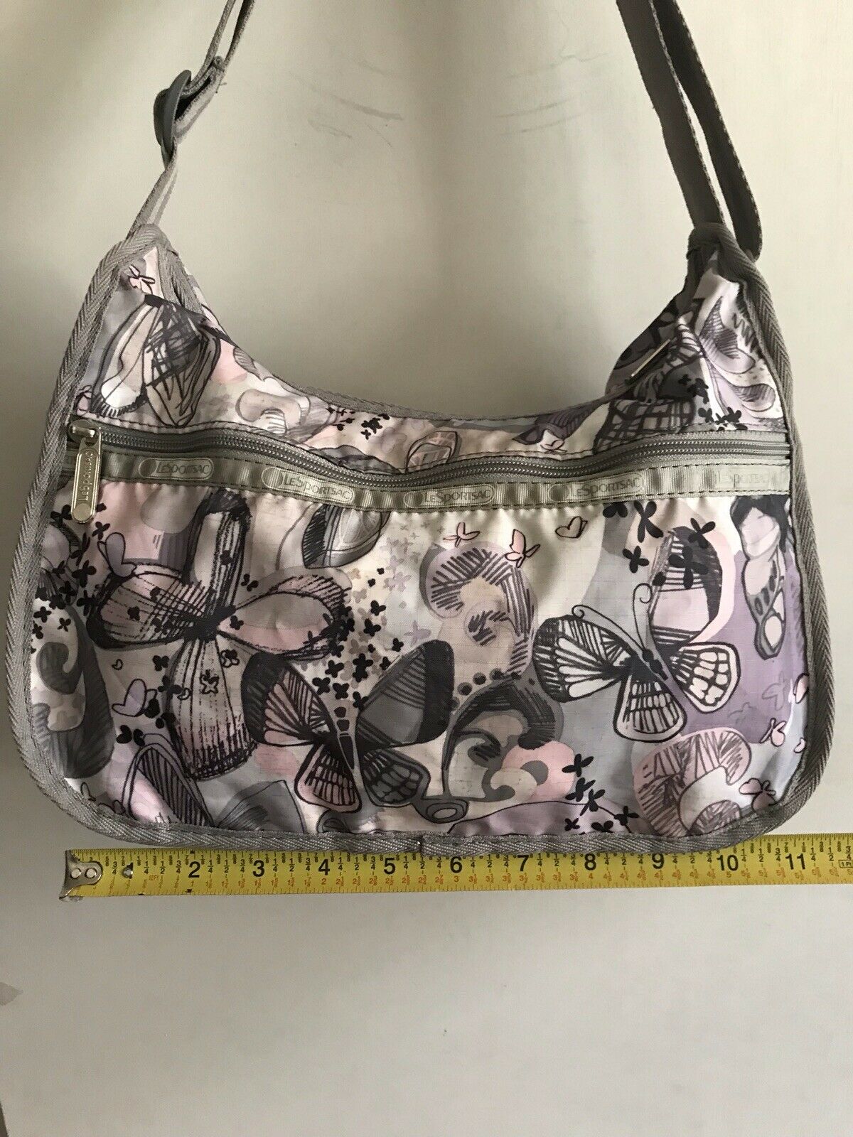 LESPORTSAC Medium Nylon Multi Butterfly Print Crossbody