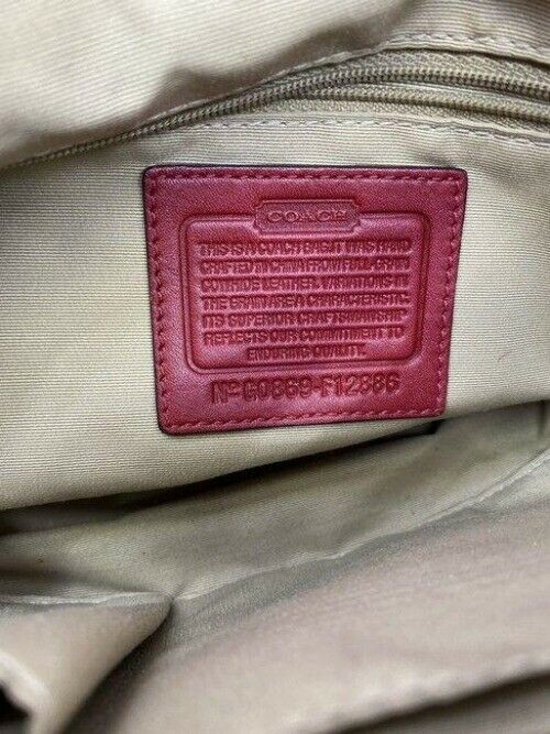 coach red patent leather shoulder bag