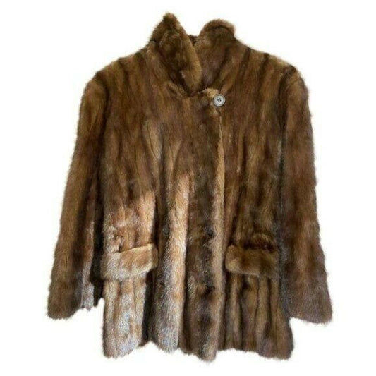 Valentino Furs Alexandre Brown Mink Coat Size Medium-Large