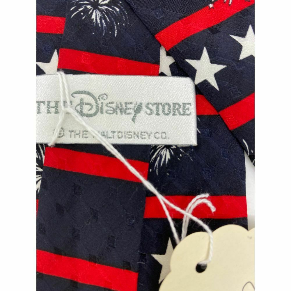 MICKEY MOUSE Disney Neck Tie Black Red White Hand Made 100% Silk