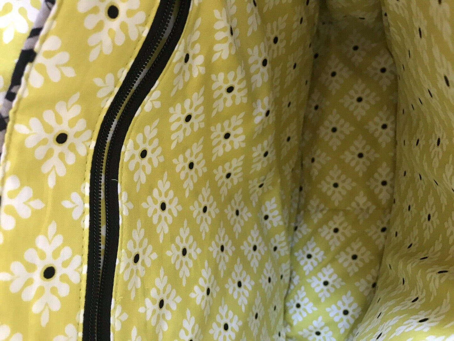 Vera Bradley Yellow/ Black Messenger/ Computer Bag