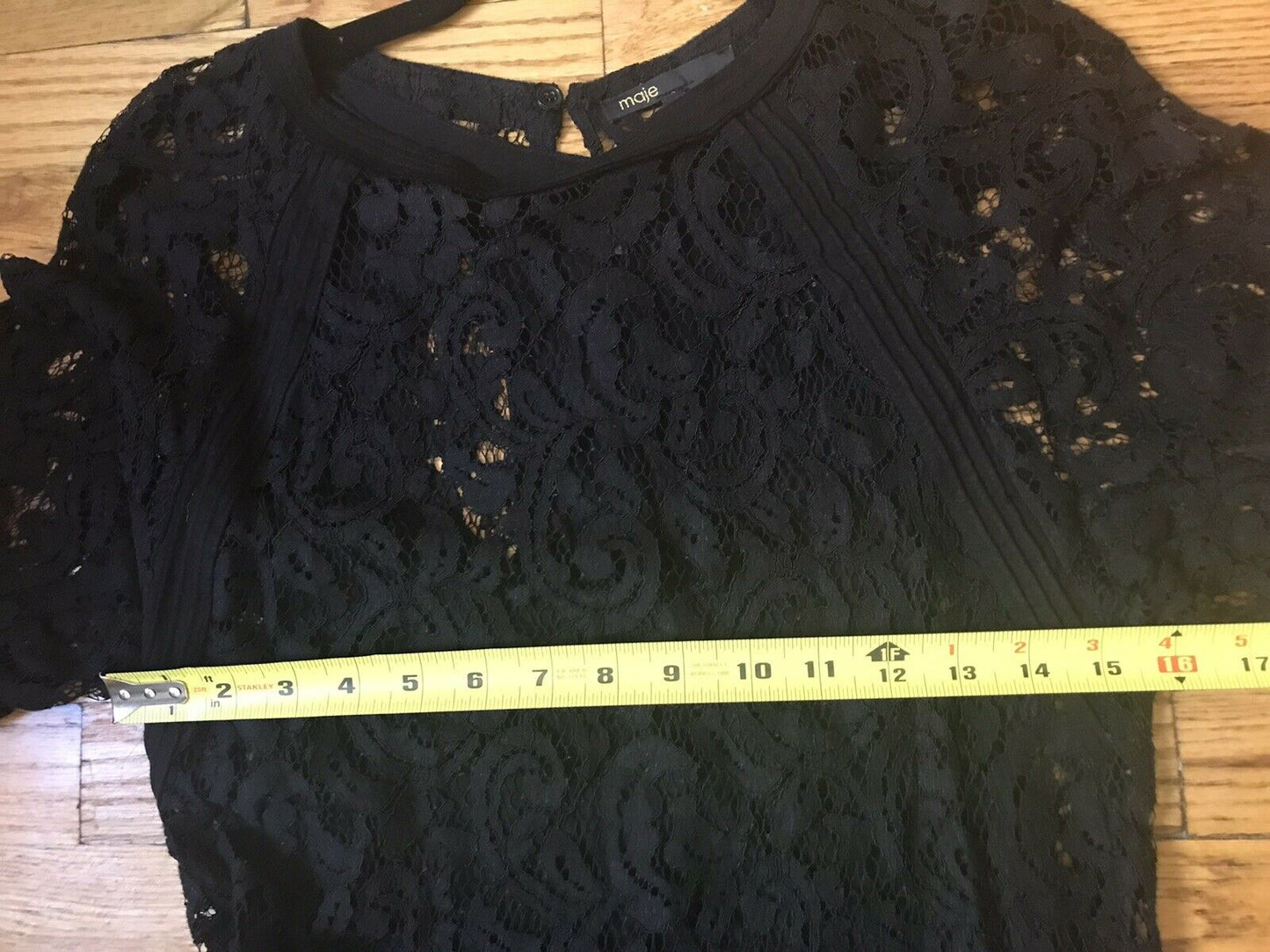MAJE Black Lace Dress Size 1
