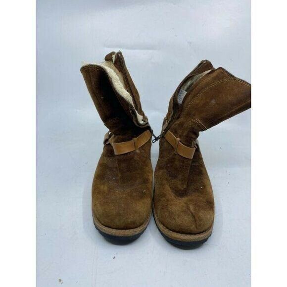 UGG Brown Leather Boots Size 6
