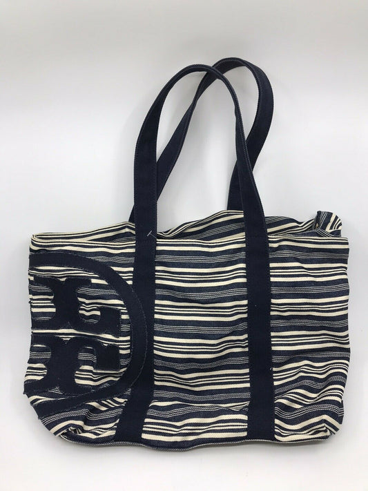 TORY BURCH Fabric striped tote bag