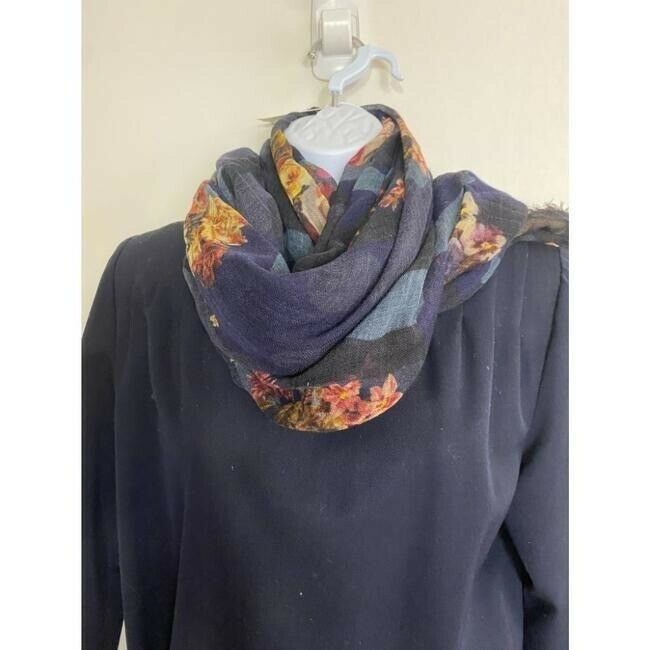 NWT! FRANCO FERRARI Floral Silk Scarf Bergorf Goodman Exclusive $350