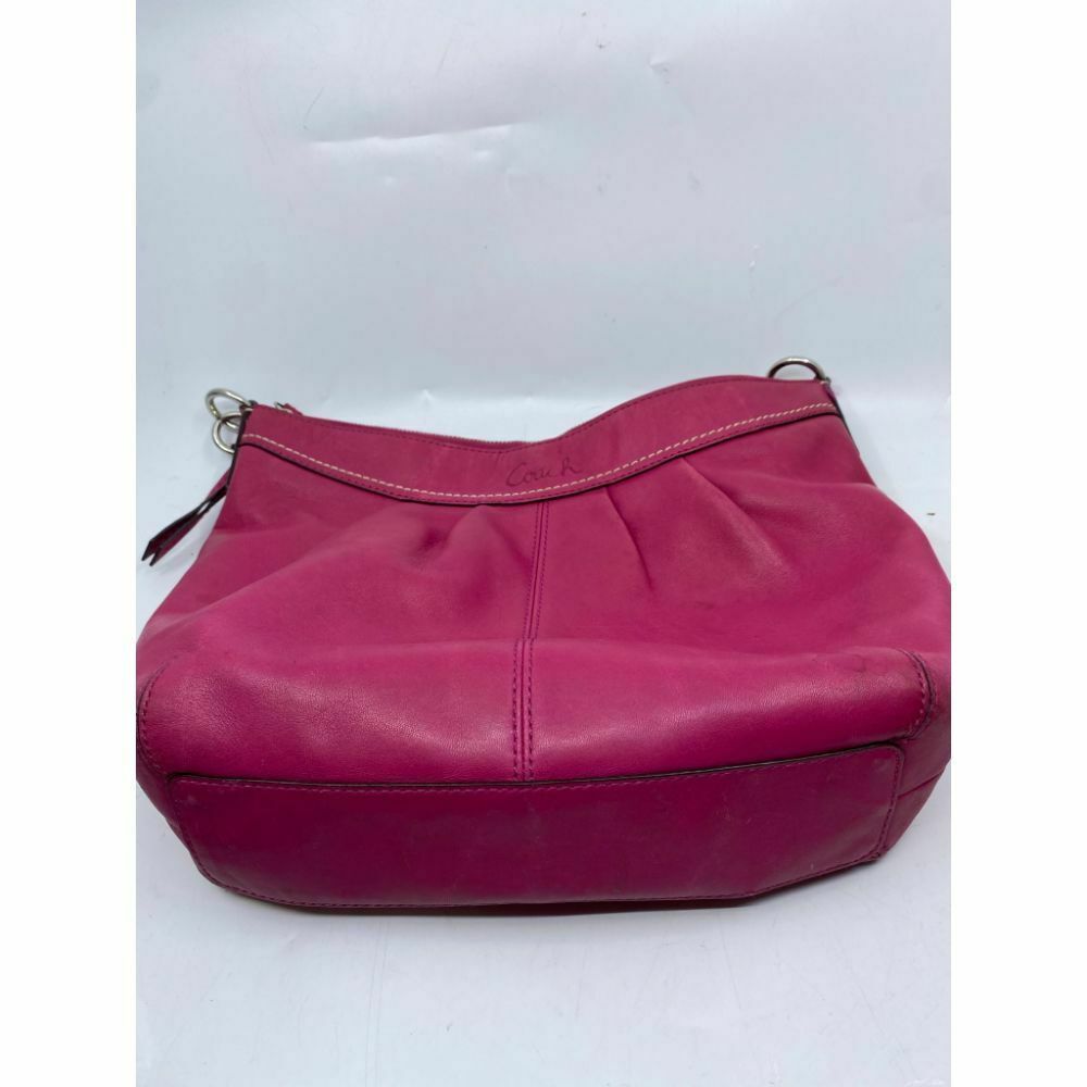COACH Medium/ Large Leather Dark Pink Shoulder Bag
