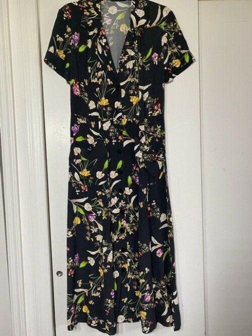 nicole miller black and multicolor new msrp long formal dress