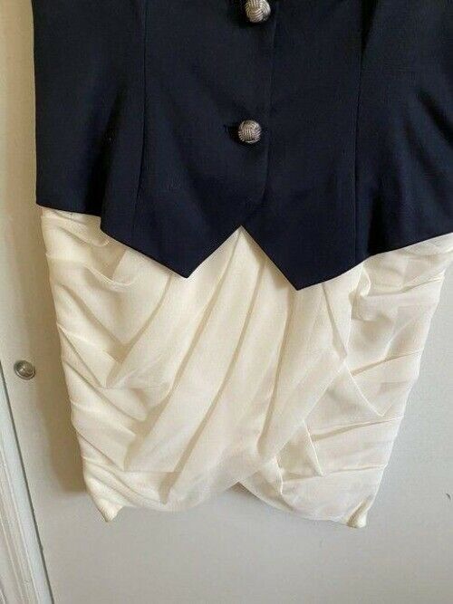 Black Off White Runway Sample Short Casual Dress