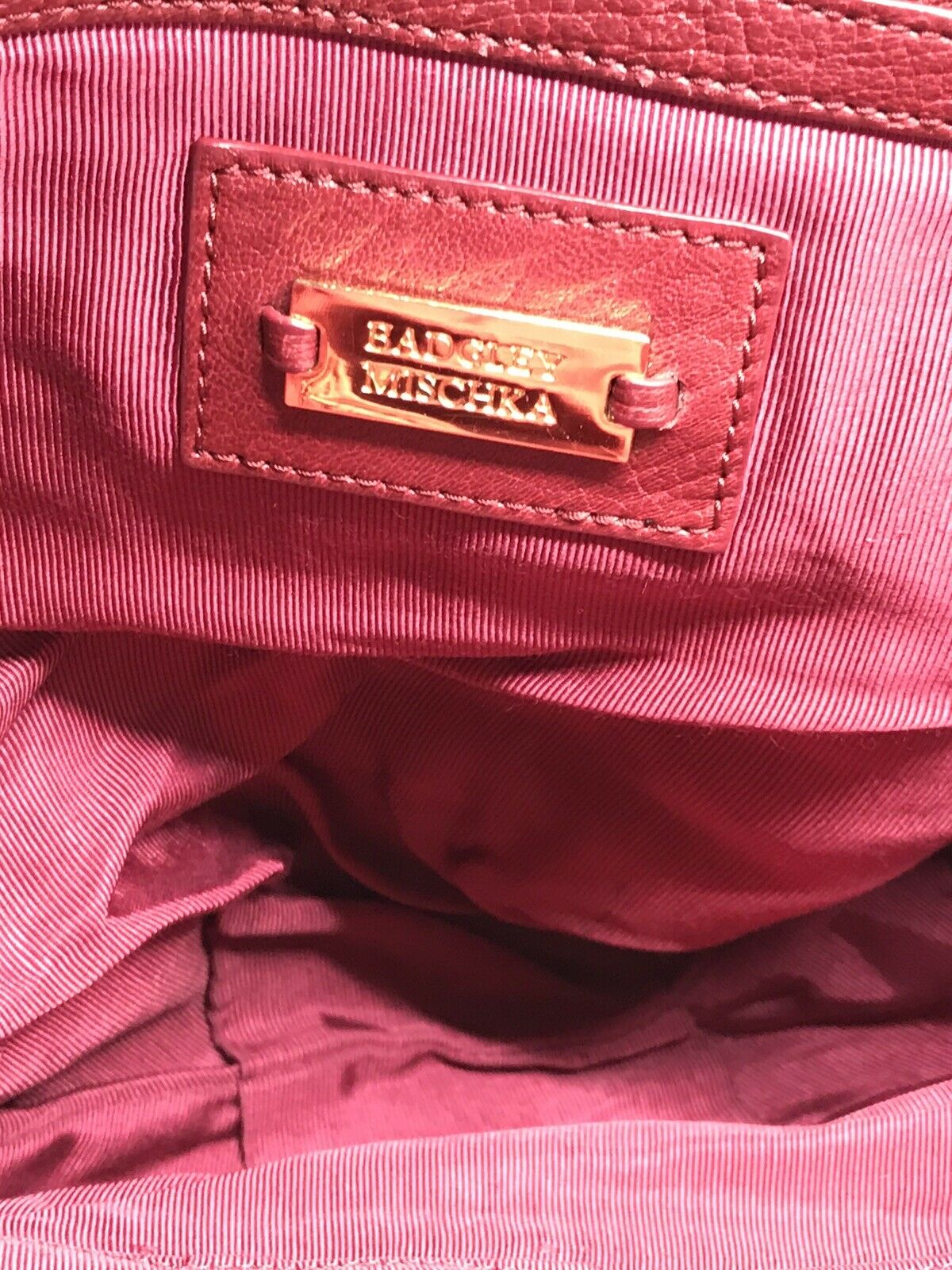 BADGLEY MISCHKA Red Leather Shoulder Bag