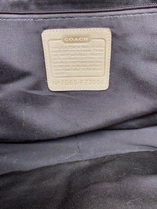 coach xl all over logo cream brown jacquard fabric messenger bag