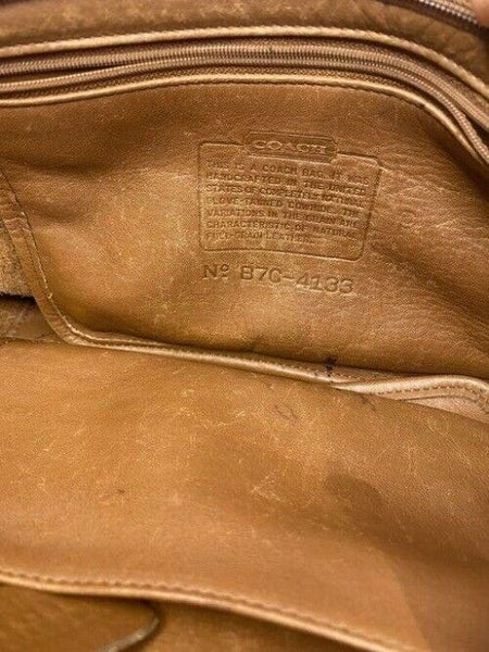 coach shoulder bag vintage handbag great find brown leather tote
