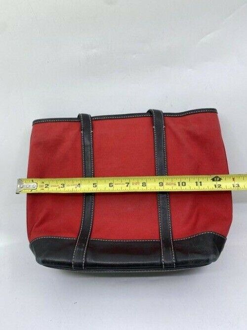 coach large red black nylon shoulder bag