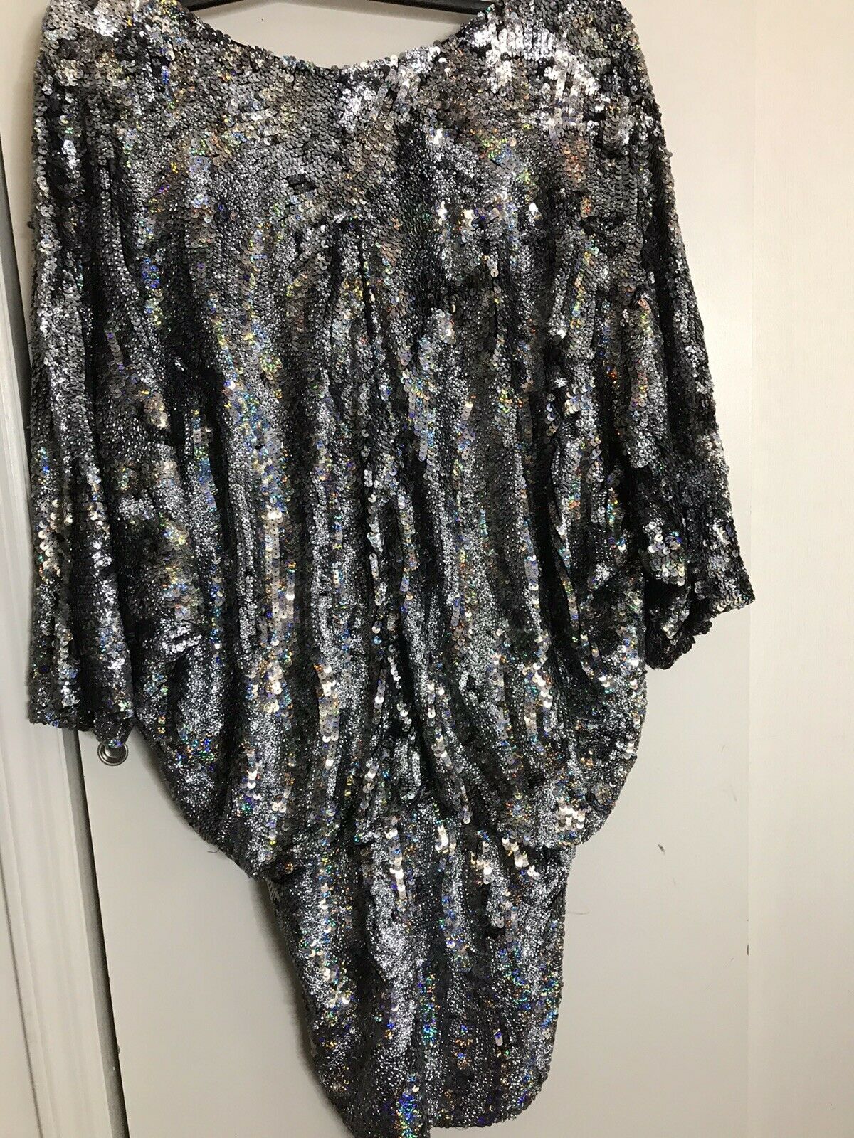 JOHN JOHN LAB Sequined Dress V-Neck sz Small