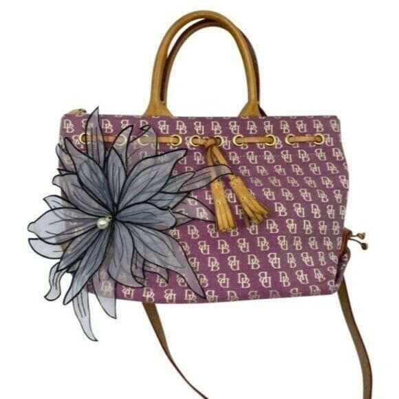 DOONEY & BOURKE Purple White Tan Tote Crossbodybag