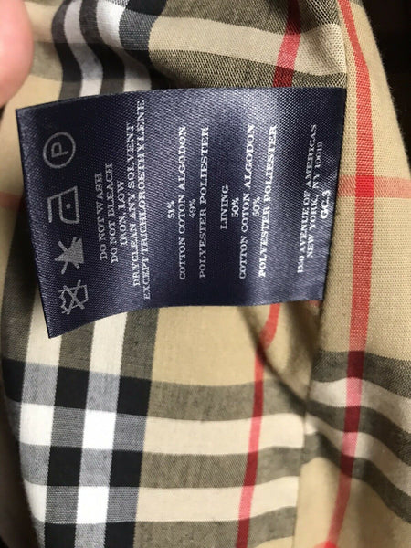 BURBERRY Men’s Khaki Trench Coat Excellent! XL