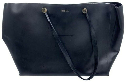 Furla Eden Black Leather Shoulder Bag