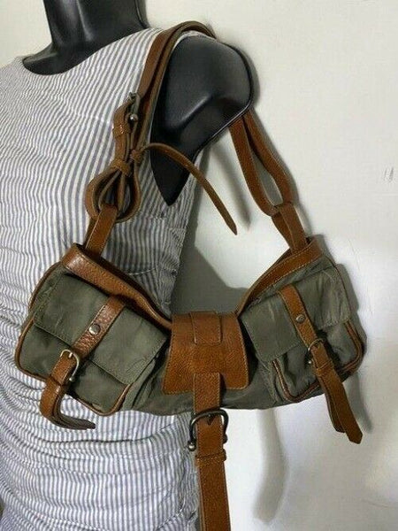 burberry gray brown shoulder bag