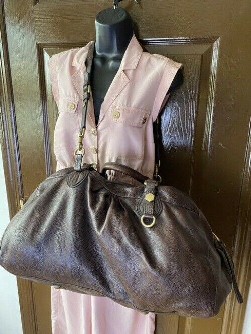 Marc By Marc Jacobs Classic Q Groovy Dark Brown Pebbled Leather Weekendtravel Ba