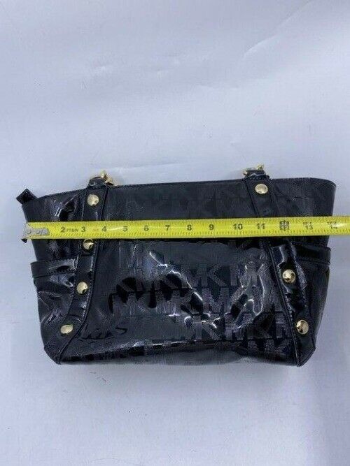 michael kors bag black patent leather tote