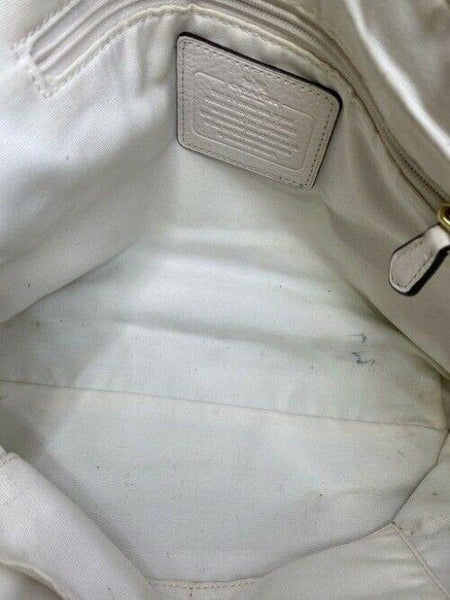 Coach medium white leather cross body bag