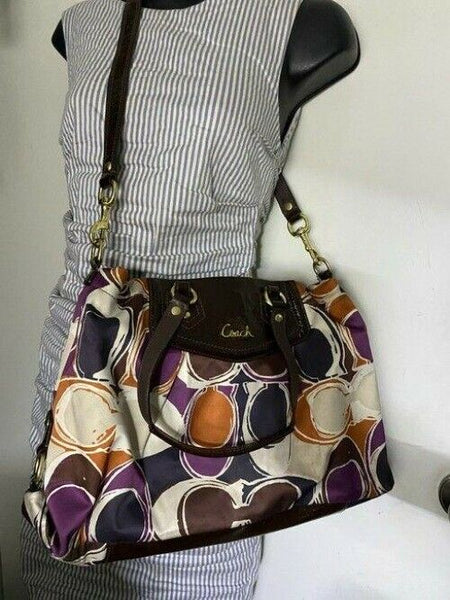 Coach Multicolor Fabric Cross Body Bag