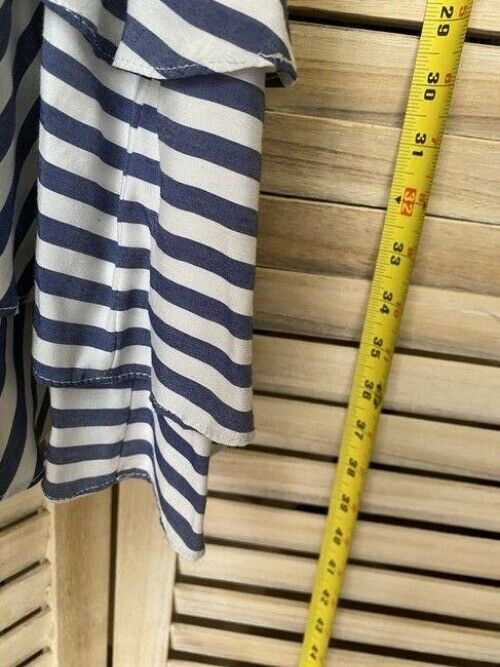 Nicole miller navy white new stripe msrp small short casual dress