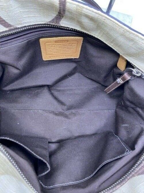 Coach Purse Brown Canvas Shoulder Bag