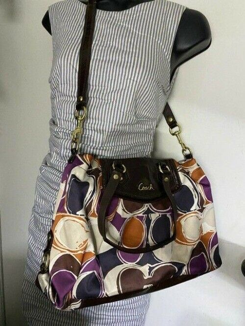 Coach Multicolor Fabric Cross Body Bag
