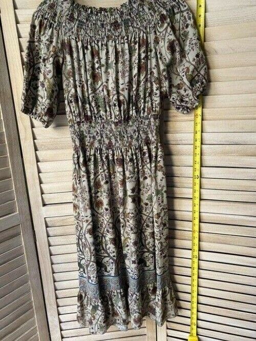 Nicole Miller Multicolor New Floral Smocking Msrp Mid Length Short Casual Dress