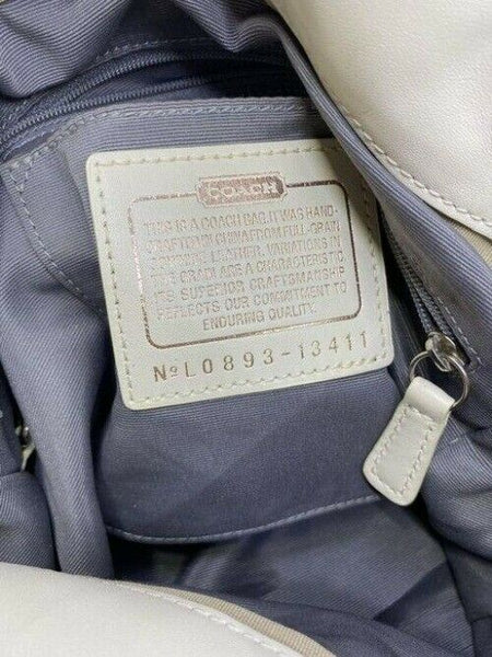 Coach xl shoulder white leather cross body bag