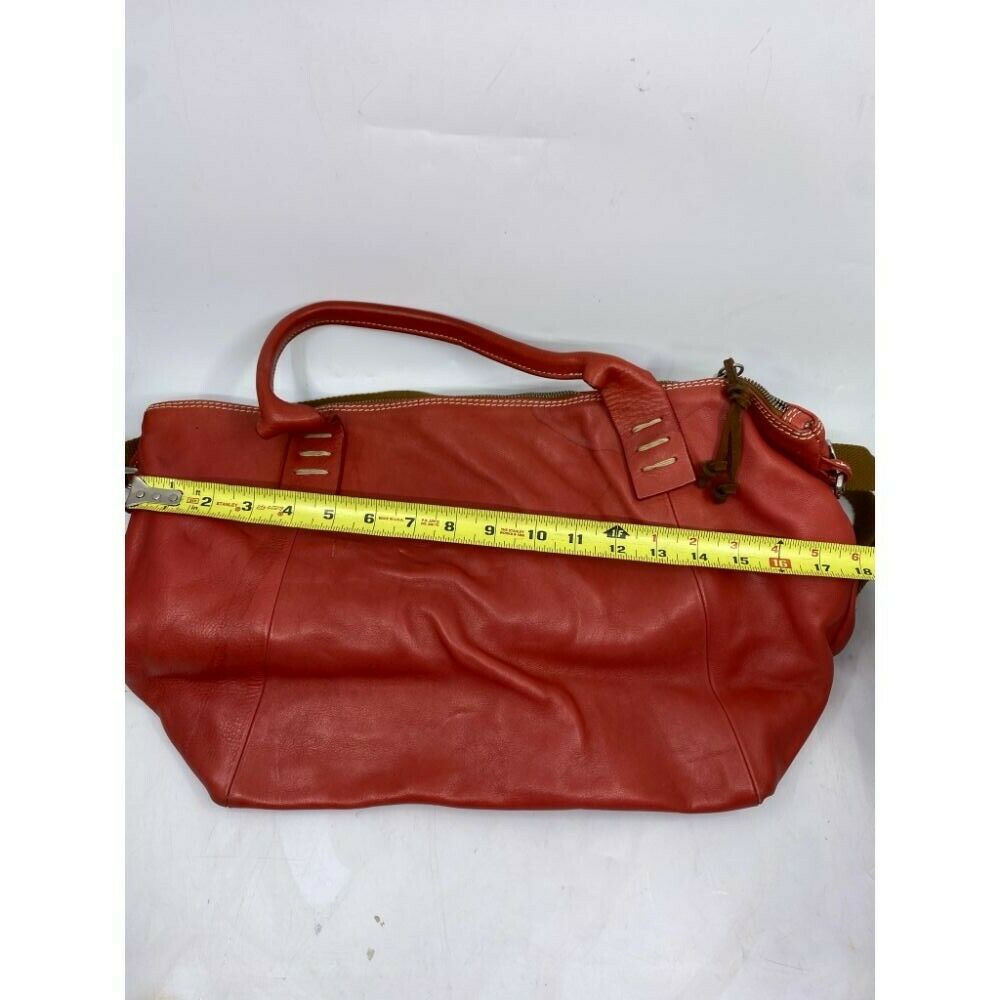 Sofia C. Orange Leather Shoulder Crossbody Bag