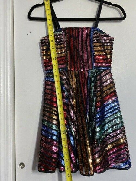 milly minis rainbow new girls sequined short casual dress