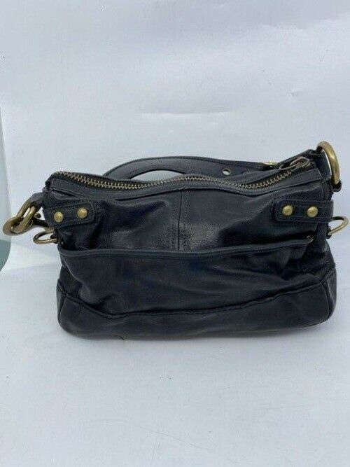 coach vintage black leather tote
