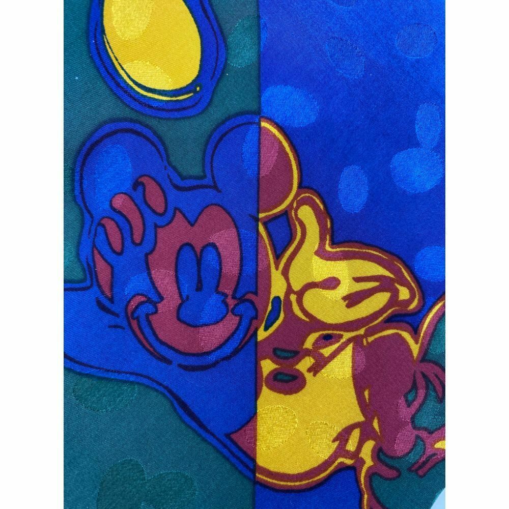 New! MICKEY MOUSE Disney Neck Tie Blue Green 100% Silk Handmade