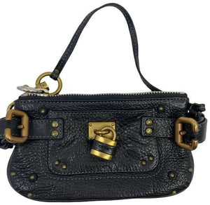 chloe mini purse made in italy black leather clutch