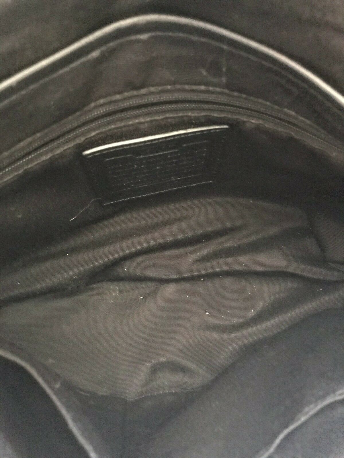 Coach Black Fabric Signature hand bag