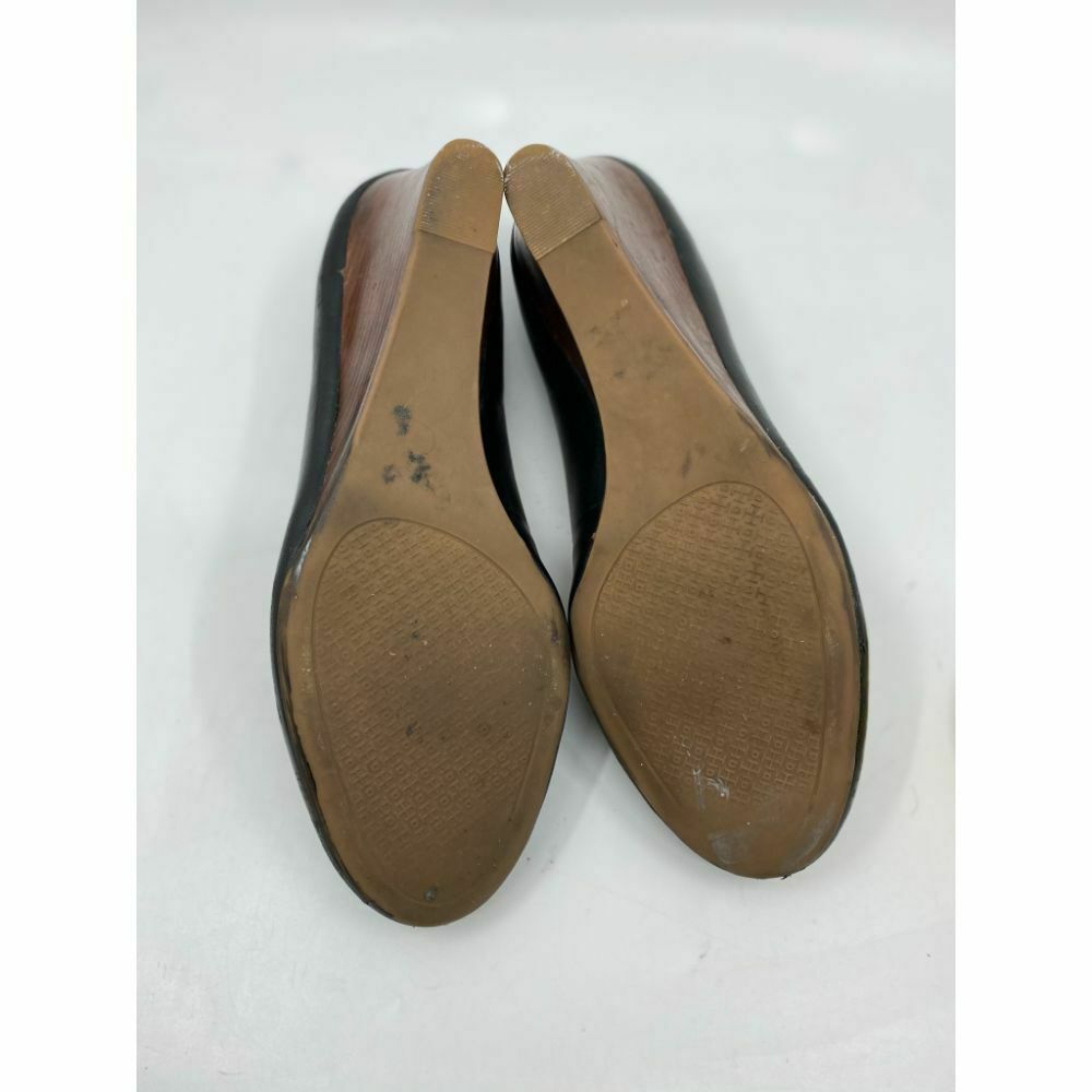 TORY BURCH Black Tan Flat Wedges Shoes Size 8.5