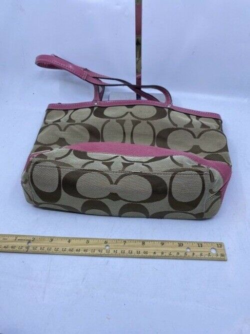 Coach Classic Pink Canvas Shoulder Bag