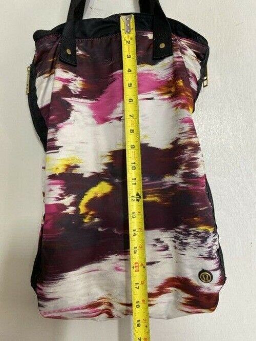 lululemon multi color fabric shoulder bag