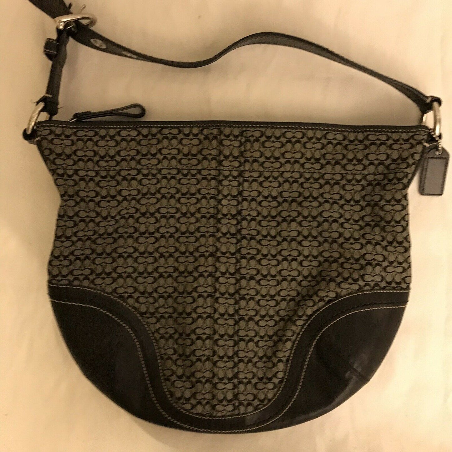 COACH All Over Logo hobo bag