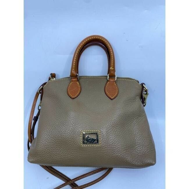 dooney and bourke tan brown leather cross body bag