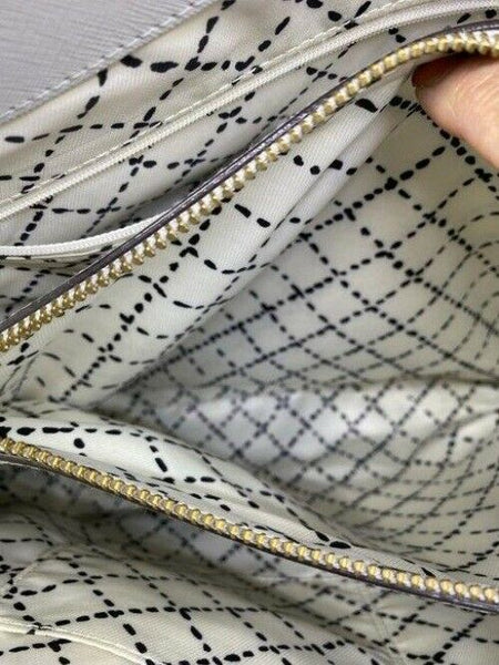 kate spade shopping xl w saffiano w detachable off white leather tote