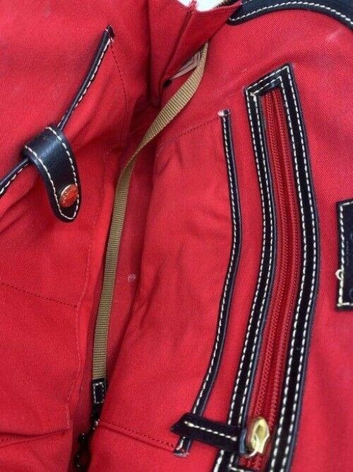 dooney and bourke w ostridge print removable tunes tie sash gray leather shoulde